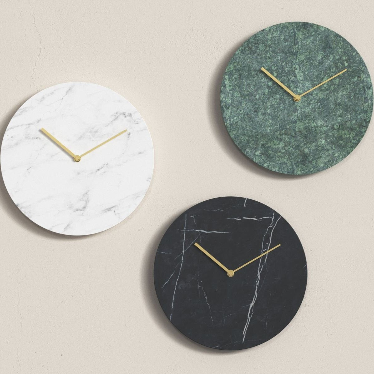 Moonstone Marble Wall Clock