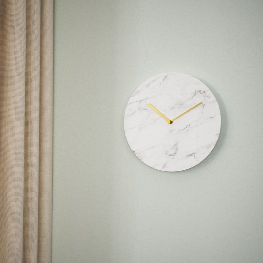 Moonstone Marble Wall Clock